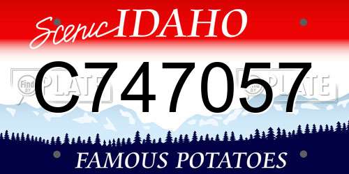 C747057 Idaho License Plate