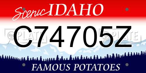C74705Z Idaho License Plate