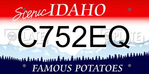 C752EQ Idaho License Plate