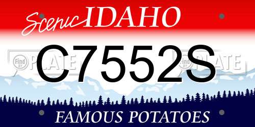 C7552S Idaho License Plate