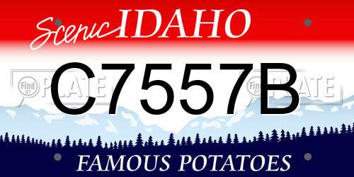 C7557B Idaho License Plate
