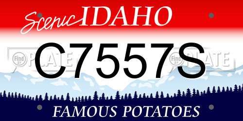 C7557S Idaho License Plate