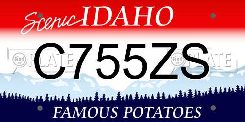 C755ZS Idaho License Plate