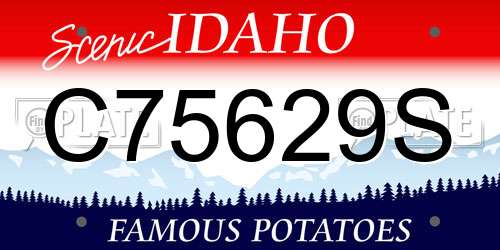 C75629S Idaho License Plate