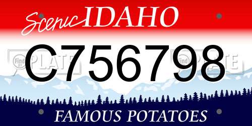 C756798 Idaho License Plate