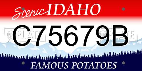 C75679B Idaho License Plate