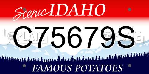 C75679S Idaho License Plate