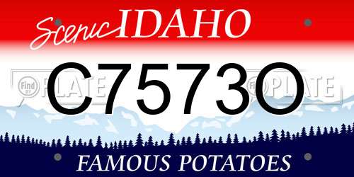 C7573O Idaho License Plate