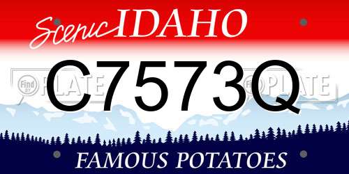 C7573Q Idaho License Plate