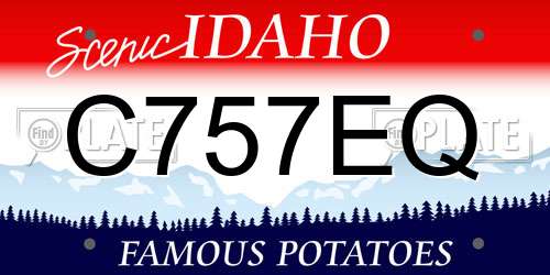 C757EQ Idaho License Plate