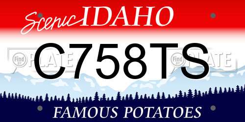 C758TS Idaho License Plate