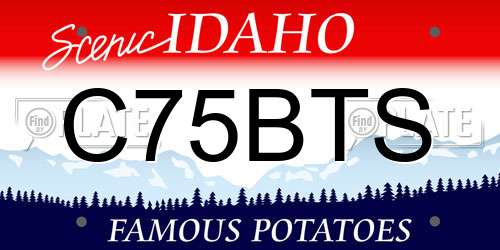 C75BTS Idaho License Plate