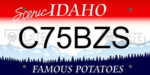 C75BZS Idaho License Plate