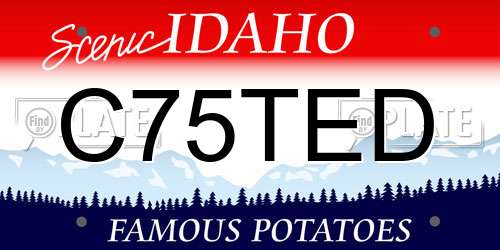 C75TED Idaho License Plate