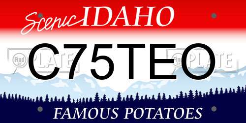 C75TEO Idaho License Plate