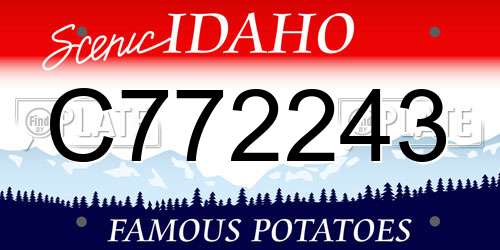 C772243 Idaho License Plate