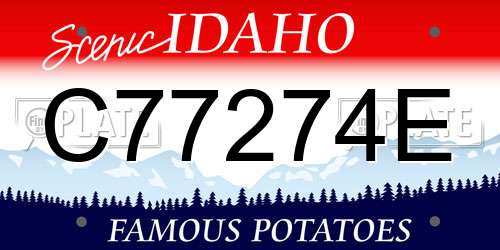 C77274E Idaho License Plate