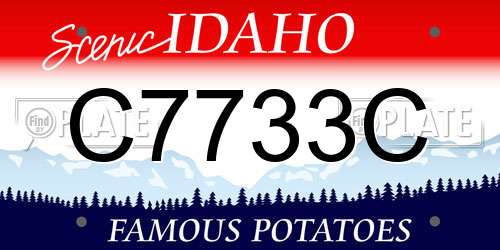 C7733C Idaho License Plate