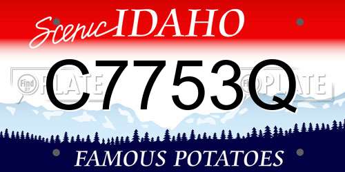 C7753Q Idaho License Plate