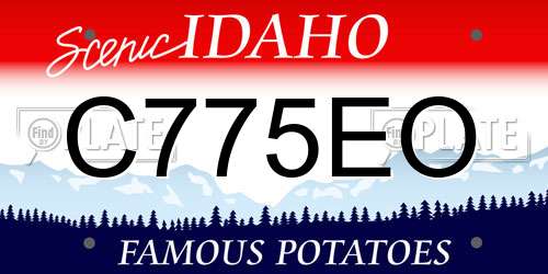 C775EO Idaho License Plate
