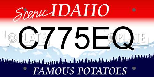 C775EQ Idaho License Plate