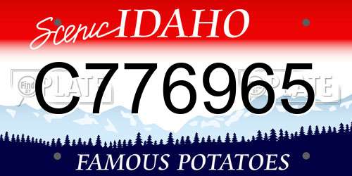 C776965 Idaho License Plate