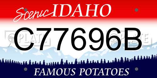 C77696B Idaho License Plate