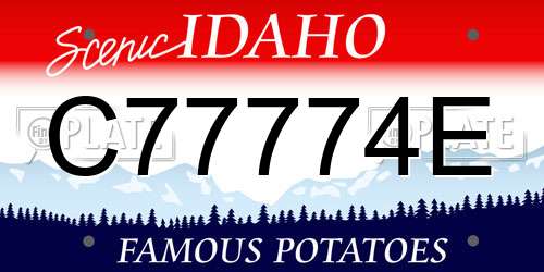 C77774E Idaho License Plate