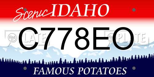 C778EO Idaho License Plate
