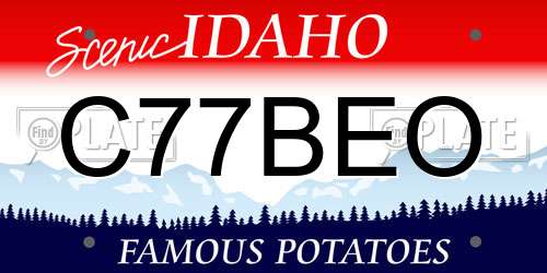 C77BEO Idaho License Plate