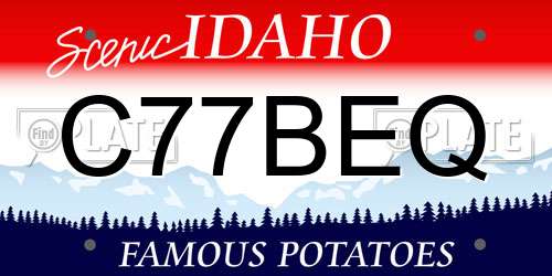 C77BEQ Idaho License Plate