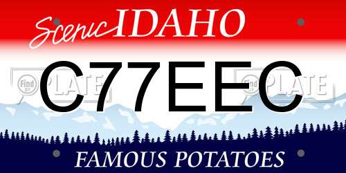 C77EEC Idaho License Plate