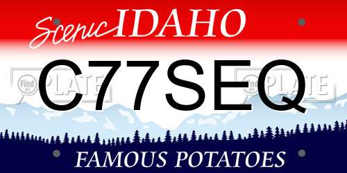 C77SEQ Idaho License Plate