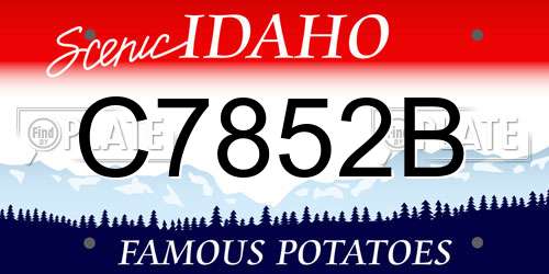 C7852B Idaho License Plate