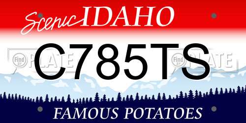 C785TS Idaho License Plate