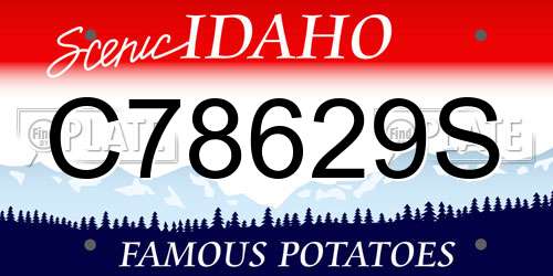 C78629S Idaho License Plate