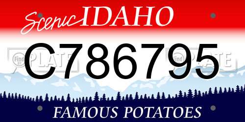C786795 Idaho License Plate