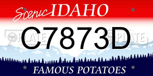 C7873D Idaho License Plate