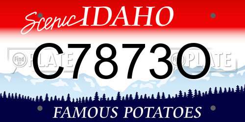 C7873O Idaho License Plate