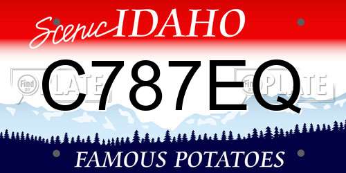 C787EQ Idaho License Plate