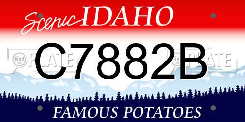 C7882B Idaho License Plate