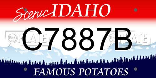 C7887B Idaho License Plate