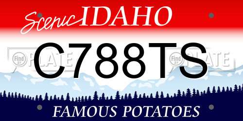 C788TS Idaho License Plate