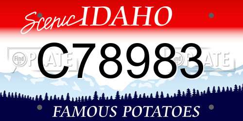 C78983 Idaho License Plate