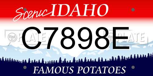 C7898E Idaho License Plate