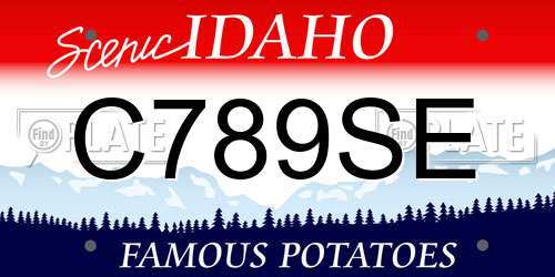 C789SE Idaho License Plate