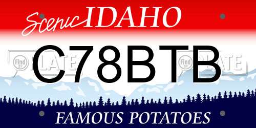 C78BTB Idaho License Plate