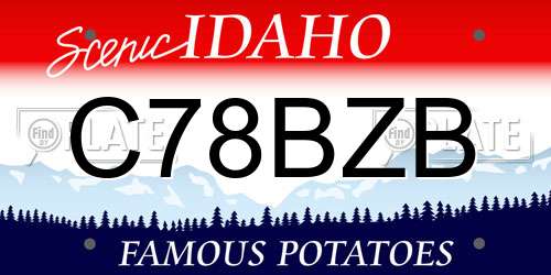 C78BZB Idaho License Plate