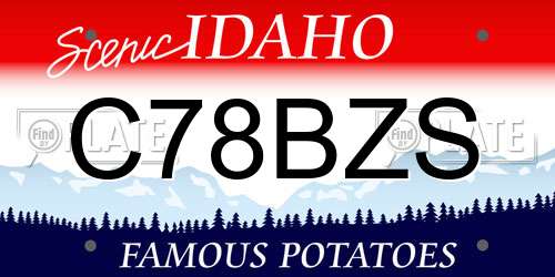 C78BZS Idaho License Plate
