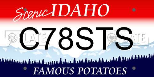 C78STS Idaho License Plate